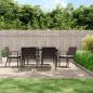 Preview: ARDEBO.de - 7-tlg. Garten-Essgruppe mit Kissen Poly Rattan und Stahl