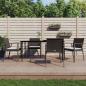 Preview: ARDEBO.de - 5-tlg. Garten-Essgruppe mit Kissen Poly Rattan und Stahl