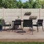 Preview: ARDEBO.de - 5-tlg. Garten-Essgruppe mit Kissen Poly Rattan und Stahl