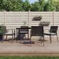 Preview: ARDEBO.de - 5-tlg. Garten-Essgruppe mit Kissen Poly Rattan und Stahl