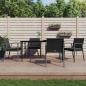 Preview: ARDEBO.de - 5-tlg. Garten-Essgruppe mit Kissen Poly Rattan und Stahl