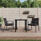 Preview: ARDEBO.de - 3-tlg. Garten-Essgruppe mit Kissen Poly Rattan und Stahl