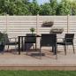 Preview: ARDEBO.de - 5-tlg. Garten-Essgruppe mit Kissen Poly Rattan und Stahl