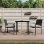Preview: ARDEBO.de - 3-tlg. Garten-Essgruppe mit Kissen Poly Rattan und Stahl