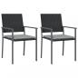 Preview: 3-tlg. Garten-Essgruppe mit Kissen Poly Rattan und Stahl