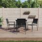Preview: ARDEBO.de - 5-tlg. Garten-Essgruppe Poly Rattan und Stahl
