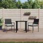 Preview: ARDEBO.de - 3-tlg. Garten-Essgruppe mit Kissen Poly Rattan und Stahl