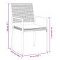 Preview: 3-tlg. Garten-Essgruppe mit Kissen Poly Rattan und Stahl