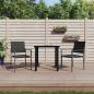 Preview: ARDEBO.de - 3-tlg. Garten-Essgruppe Poly Rattan und Stahl