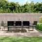 Preview: ARDEBO.de - 9-tlg. Garten-Essgruppe mit Kissen Poly Rattan und Stahl