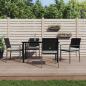Preview: ARDEBO.de - 5-tlg. Garten-Essgruppe mit Kissen Poly Rattan und Stahl