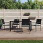 Preview: ARDEBO.de - 5-tlg. Garten-Essgruppe mit Kissen Poly Rattan und Stahl