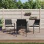 Preview: ARDEBO.de - 5-tlg. Garten-Essgruppe Poly Rattan und Stahl