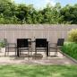 Preview: ARDEBO.de - 7-tlg. Garten-Essgruppe Poly Rattan und Stahl