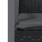 Preview: Gartenstühle mit Kissen 4 Stk. Schwarz 56,5x57x83cm Poly Rattan