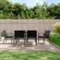 Preview: ARDEBO.de - Gartenstühle mit Kissen 6 Stk. Schwarz 56,5x57x83cm Poly Rattan
