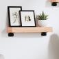 Preview: ARDEBO.de - Wandregal 40x10x6 cm Massivholz Eiche Unbehandelt