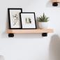 Preview: ARDEBO.de - Wandregal 40x10x4 cm Massivholz Eiche Unbehandelt