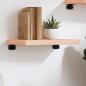 Preview: ARDEBO.de - Wandregal 40x30x(2-4) cm Massivholz Eiche Unbehandelt
