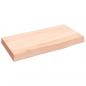 Preview: Wandregal 40x20x4 cm Massivholz Eiche Unbehandelt