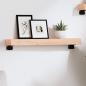 Preview: ARDEBO.de - Wandregal 60x10x6 cm Massivholz Eiche Unbehandelt