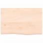 Preview: Wandregal 60x40x2 cm Massivholz Eiche Unbehandelt