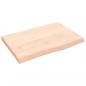 Preview: Wandregal 60x40x(2-4) cm Massivholz Eiche Unbehandelt