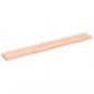 Preview: Wandregal 80x10x2 cm Massivholz Eiche Unbehandelt