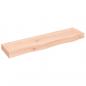 Preview: Wandregal 80x20x6 cm Massivholz Eiche Unbehandelt