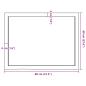 Preview: Wandregal 80x60x(2-6) cm Massivholz Eiche Unbehandelt