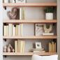 Preview: ARDEBO.de - Wandregal 100x30x(2-6) cm Massivholz Eiche Unbehandelt
