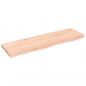 Preview: Wandregal 100x30x(2-4) cm Massivholz Eiche Unbehandelt