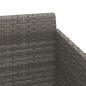 Preview: Sonnenliege mit Kissen Grau 182x118x63 cm Poly Rattan