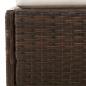 Preview: Sonnenliege mit Faltdach Braun 200x114x128 cm Poly Rattan