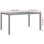 Preview: 7-tlg. Garten-Essgruppe mit Kissen Grau Poly Rattan