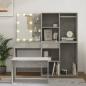 Preview: ARDEBO.de - Schminktisch-Set mit LED Betongrau Holzwerkstoff