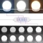 Preview: Schminktisch-Set mit LED Betongrau Holzwerkstoff
