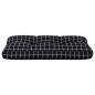 Preview: Palettenkissen Schwarz Karomuster 80x40x12 cm Stoff