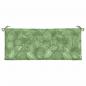 Preview: Gartenbank-Auflage Blattmuster 120x50x7 cm Stoff