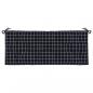 Preview: Gartenbank-Auflage Schwarz Karomuster 120x50x7 cm Stoff