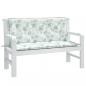 Preview: Gartenbank-Auflagen 2 Stk. Blattmuster 120x50x7 cm Stoff