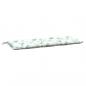 Preview: Gartenbank-Auflagen 2 Stk. Blattmuster 120x50x7 cm Stoff