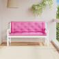Preview: ARDEBO.de - Gartenbank-Auflagen 2 Stk. Rosa 150x50x7 cm Stoff