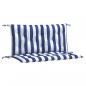 Preview: Gartenbank-Auflagen 2 Stk. Blau&Weiß Gestreift 100x50x7cm Stoff