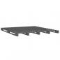 Preview: Palettenbett Grau 150x200 cm Massivholz