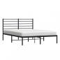 Preview: Bettgestell mit Kopfteil Metall Schwarz 140x200 cm