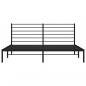 Preview: Bettgestell mit Kopfteil Metall Schwarz 200x200 cm