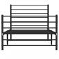 Preview: Bettgestell mit Kopf- und Fußteil Metall Schwarz 90x190 cm