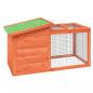 Preview: Kaninchenstall Braun 100,5x54x55 cm Massivholz Kiefer