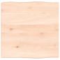 Preview: Tischplatte 40x40x2 cm Massivholz Eiche Unbehandelt Baumkante